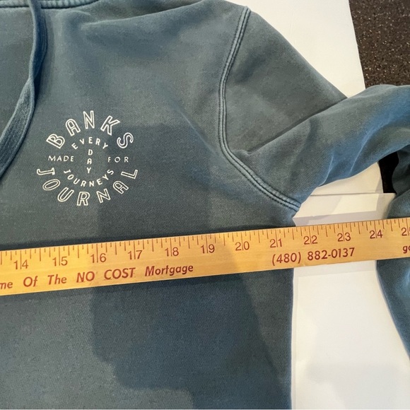 Banks Journal Men’s Hoodie Size S Women’s Oversized Denim Blue Organic Cotton - Picture 6 of 9